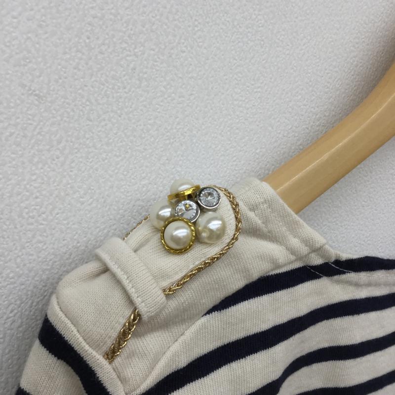 グローバルワーク GLOBAL WORK カットソー 長袖 M ボーダー柄 アイボリー / アイボリー / X 紺 / ネイビー /  レディース USED 古着 中古 10039651