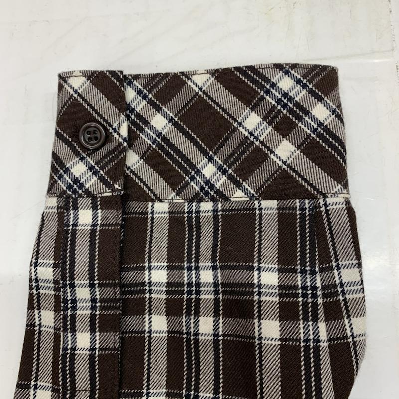 インデックス index シャツ、ブラウス 長袖 チェックシャツ タグ付 M チェック 茶 / ブラウン / レディース USED 古着 中古 10039733
