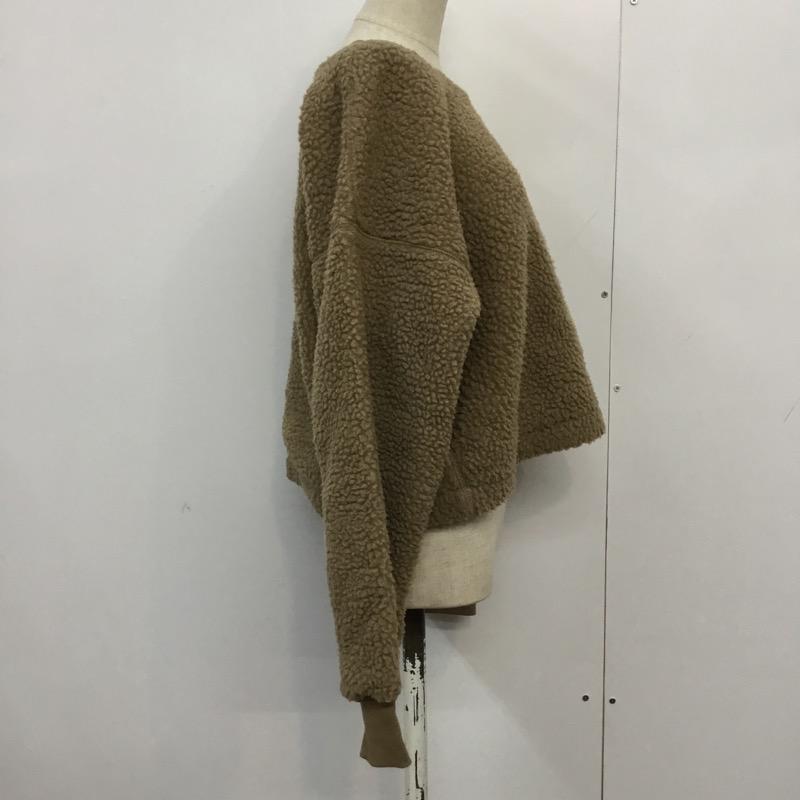 フリークスストア FREAK'S STORE トレーナー 長袖 ボア FREE 無地 茶 / ブラウン / レディース USED 古着 中古 10040027