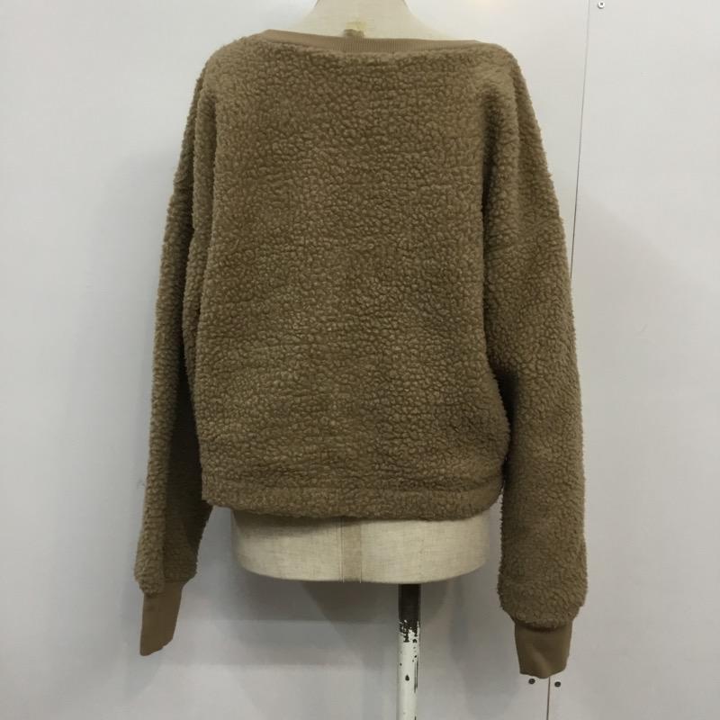 フリークスストア FREAK'S STORE トレーナー 長袖 ボア FREE 無地 茶 / ブラウン / レディース USED 古着 中古 10040027