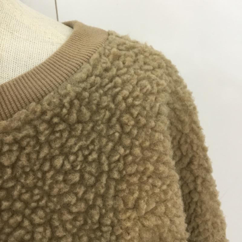 フリークスストア FREAK'S STORE トレーナー 長袖 ボア FREE 無地 茶 / ブラウン / レディース USED 古着 中古 10040027