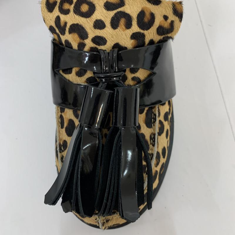 スナイデル SNIDEL ローファー ローファー S ヒョウ柄・レオパード柄 茶 / ブラウン / X 黒 / ブラック / レディース USED 古着 中古 10040237