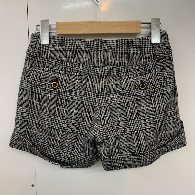 イング INGNI パンツ ショートパンツ XS チェック 白 / ホワイト / X 黒 / ブラック / レディース USED 古着 中古 10040507