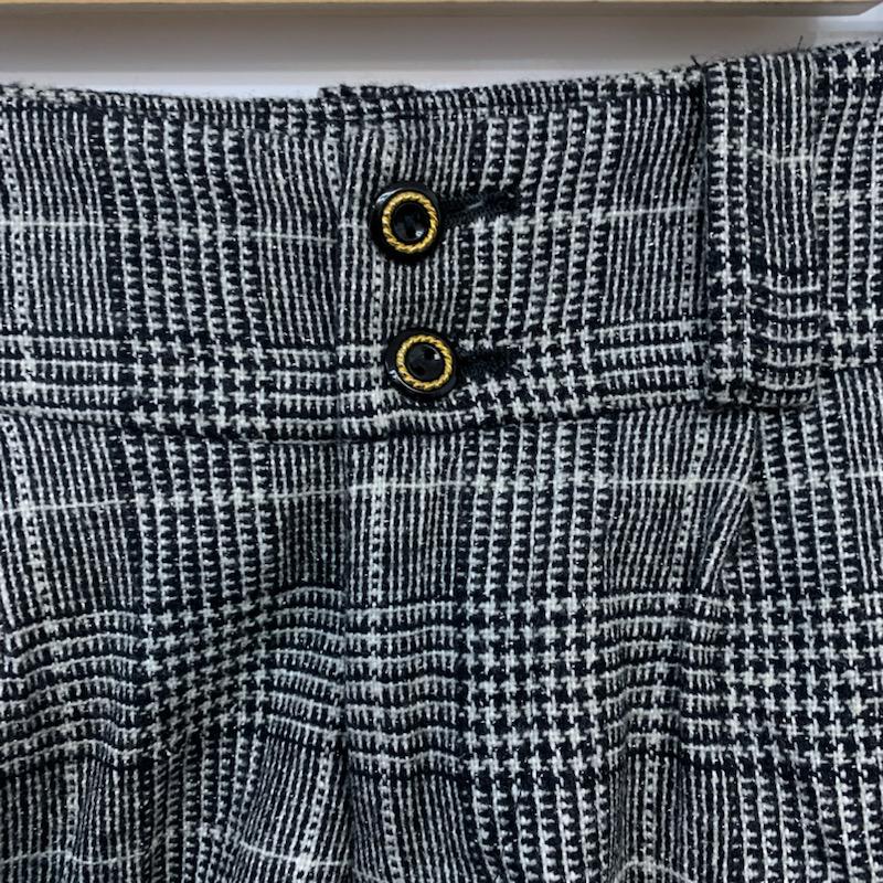 イング INGNI パンツ ショートパンツ XS チェック 白 / ホワイト / X 黒 / ブラック / レディース USED 古着 中古 10040507