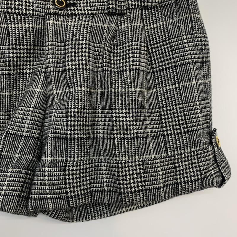イング INGNI パンツ ショートパンツ XS チェック 白 / ホワイト / X 黒 / ブラック / レディース USED 古着 中古 10040507