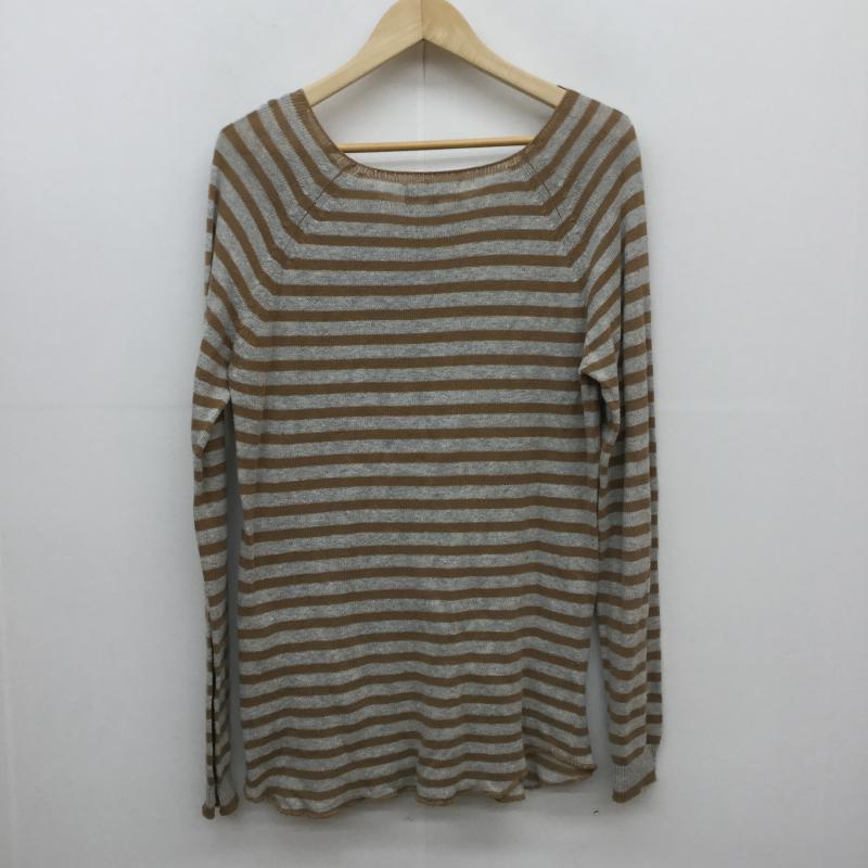 ノンネイティブ nonnative ニット、セーター 長袖 1 ボーダー柄 灰 / グレー / X 茶 / ブラウン / メンズ USED 古着 中古 10040655