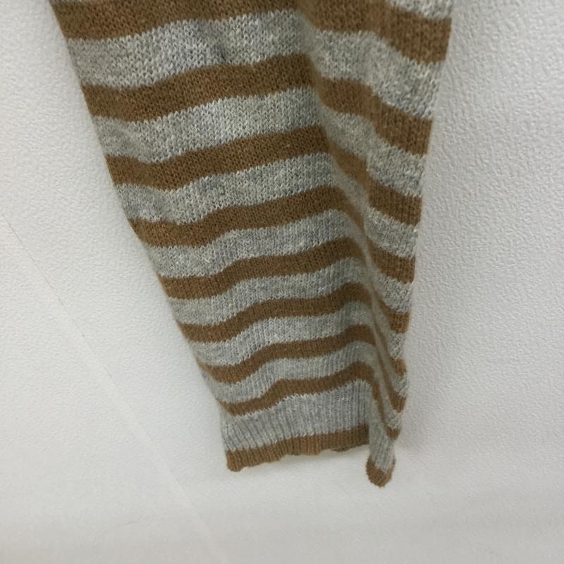 ノンネイティブ nonnative ニット、セーター 長袖 1 ボーダー柄 灰 / グレー / X 茶 / ブラウン / メンズ USED 古着 中古 10040655