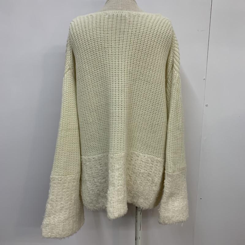 ローズバッド ROSE BUD ニット、セーター 長袖 FREE 無地 白 / ホワイト / レディース USED 古着 中古 10040716