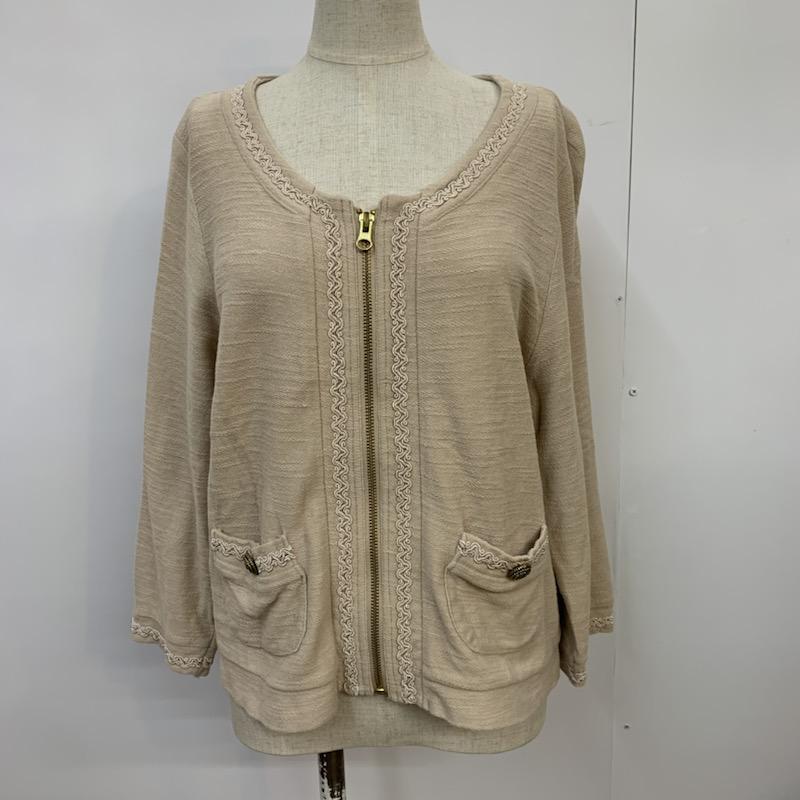 エージーバイアクアガール AGBYAQUAGIRL ジャケット、上着 ジャケット、ブレザー ノーカラー 無地 ベージュ / ベージュ / レディース USED 古着 中古 10040767