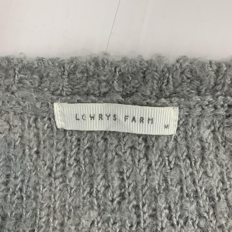 ローリーズファーム LOWRYS FARM ニット、セーター 長袖 M 無地 灰 / グレー / レディース USED 古着 中古 10040778