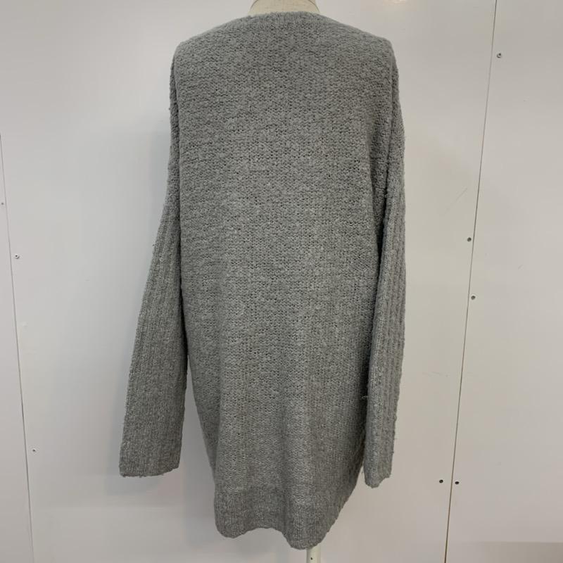 ローリーズファーム LOWRYS FARM ニット、セーター 長袖 M 無地 灰 / グレー / レディース USED 古着 中古 10040778