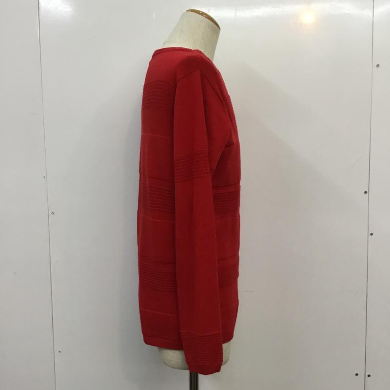 アメリカンラグシー AMERICAN RAG CIE ニット、セーター 長袖 クルーネック 1 無地 赤 / レッド / メンズ USED 古着 中古 10041013