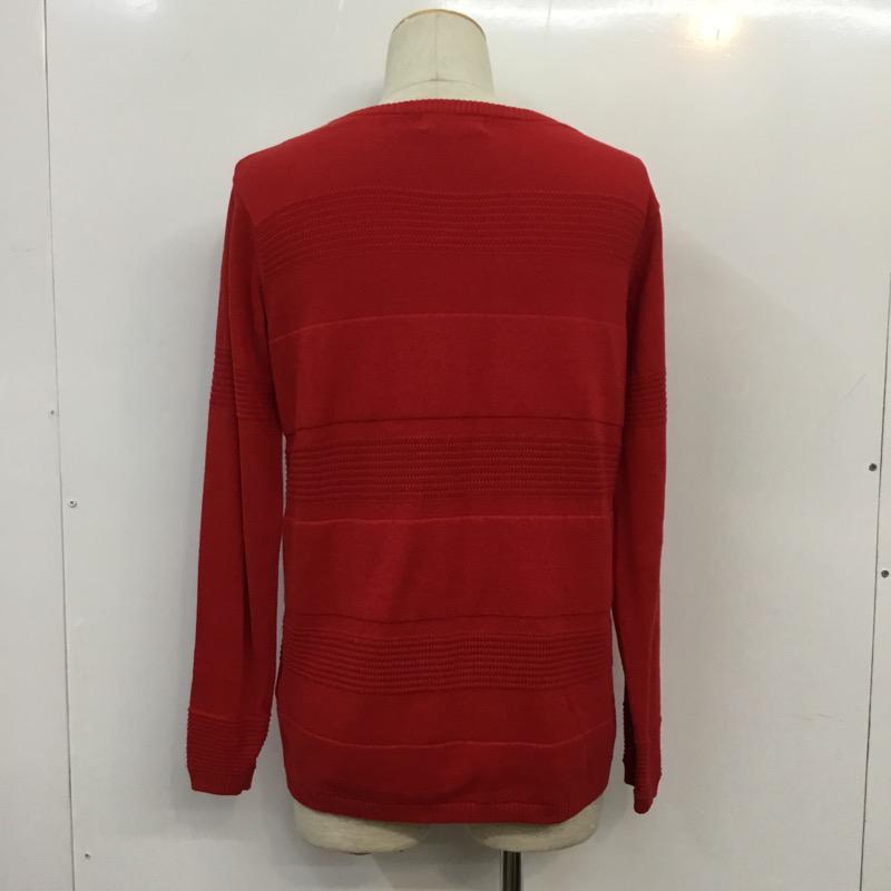 アメリカンラグシー AMERICAN RAG CIE ニット、セーター 長袖 クルーネック 1 無地 赤 / レッド / メンズ USED 古着 中古 10041013
