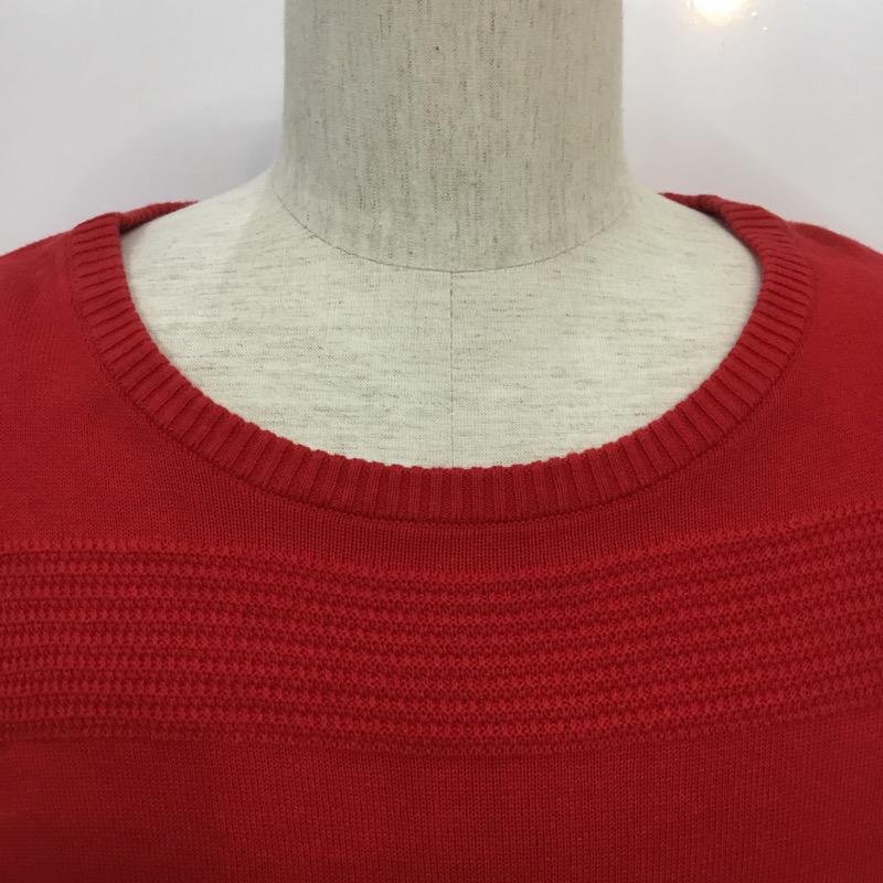 アメリカンラグシー AMERICAN RAG CIE ニット、セーター 長袖 クルーネック 1 無地 赤 / レッド / メンズ USED 古着 中古 10041013