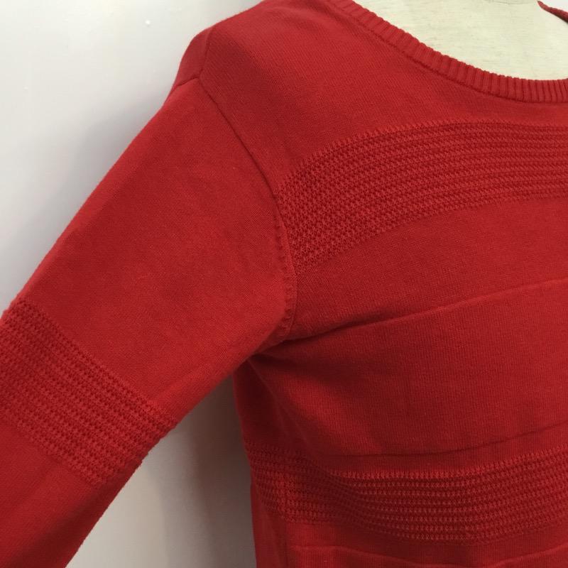 アメリカンラグシー AMERICAN RAG CIE ニット、セーター 長袖 クルーネック 1 無地 赤 / レッド / メンズ USED 古着 中古 10041013