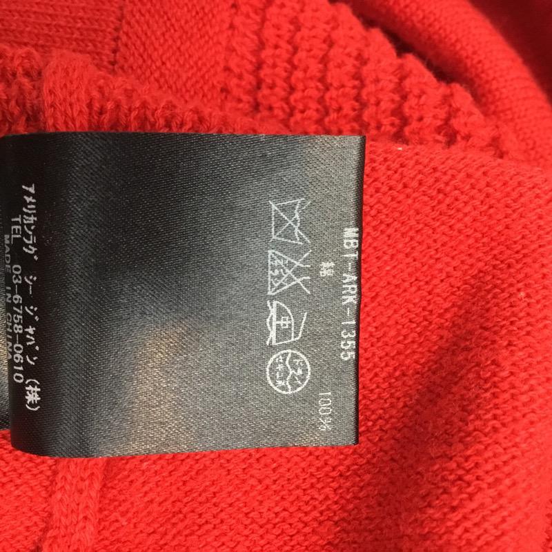 アメリカンラグシー AMERICAN RAG CIE ニット、セーター 長袖 クルーネック 1 無地 赤 / レッド / メンズ USED 古着 中古 10041013