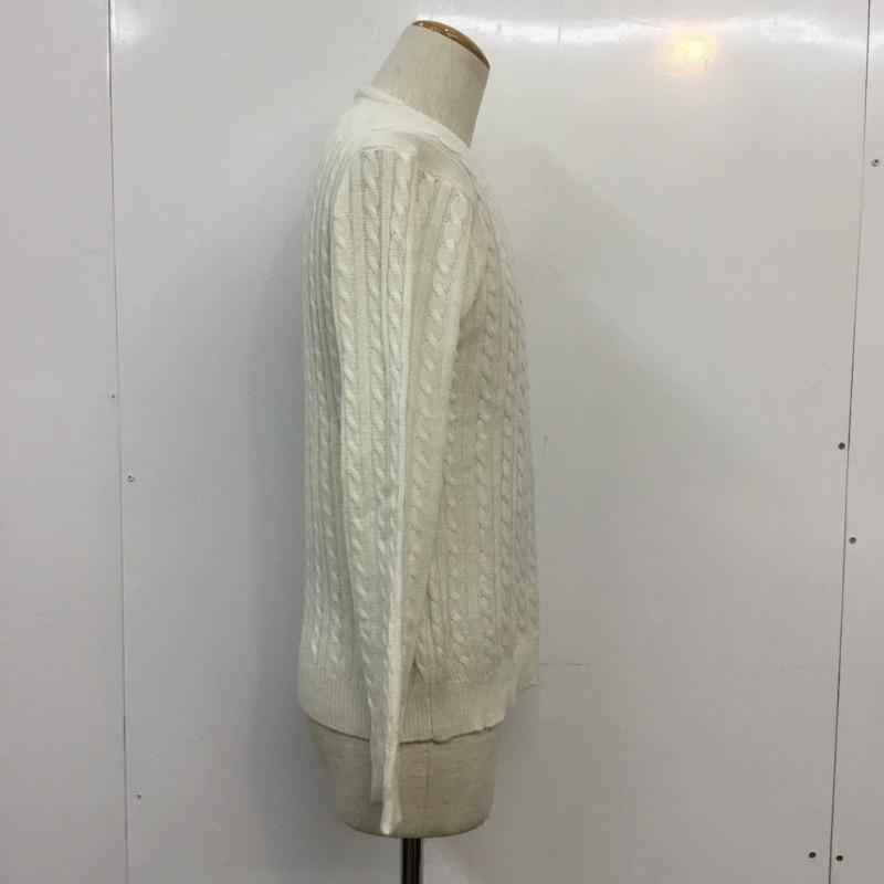 アーバンリサーチ URBAN RESEARCH ニット、セーター 長袖 Vネック 38 無地 白 / ホワイト / メンズ USED 古着 中古 10041018