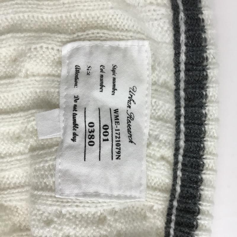 アーバンリサーチ URBAN RESEARCH ニット、セーター 長袖 Vネック 38 無地 白 / ホワイト / メンズ USED 古着 中古 10041018
