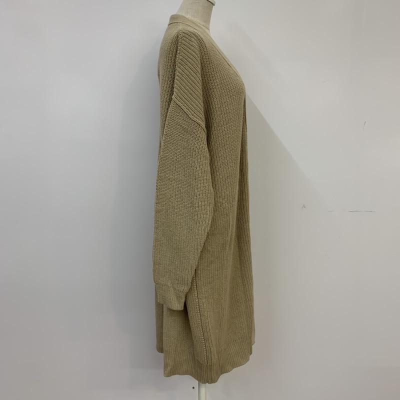 ローリーズファーム LOWRYS FARM カーディガン 長袖 タグ付 FREE 無地 ベージュ / ベージュ / レディース USED 古着 中古 10041084