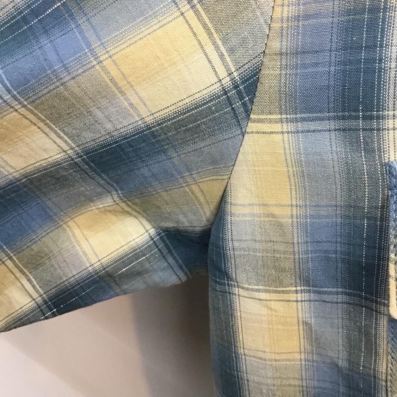 エクストララージ XLARGE シャツ、ブラウス 半袖 チェック M チェック 水色 / ライトブルー / X ベージュ / ベージュ / メンズ USED 古着 中古 10041114
