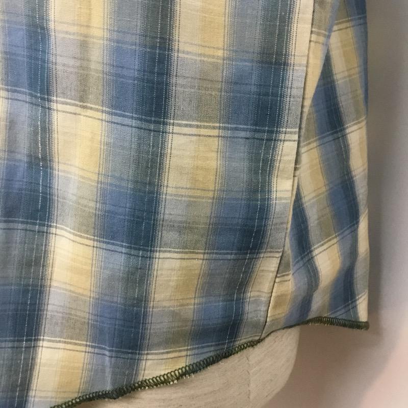 エクストララージ XLARGE シャツ、ブラウス 半袖 チェック M チェック 水色 / ライトブルー / X ベージュ / ベージュ / メンズ USED 古着 中古 10041114