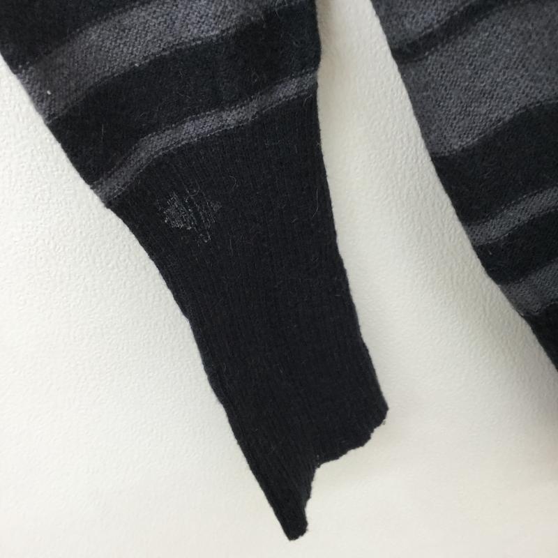 ディーゼル DIESEL カーディガン 長袖 XS ボーダー柄 灰 / グレー / X 黒 / ブラック / メンズ USED 古着 中古 10041132