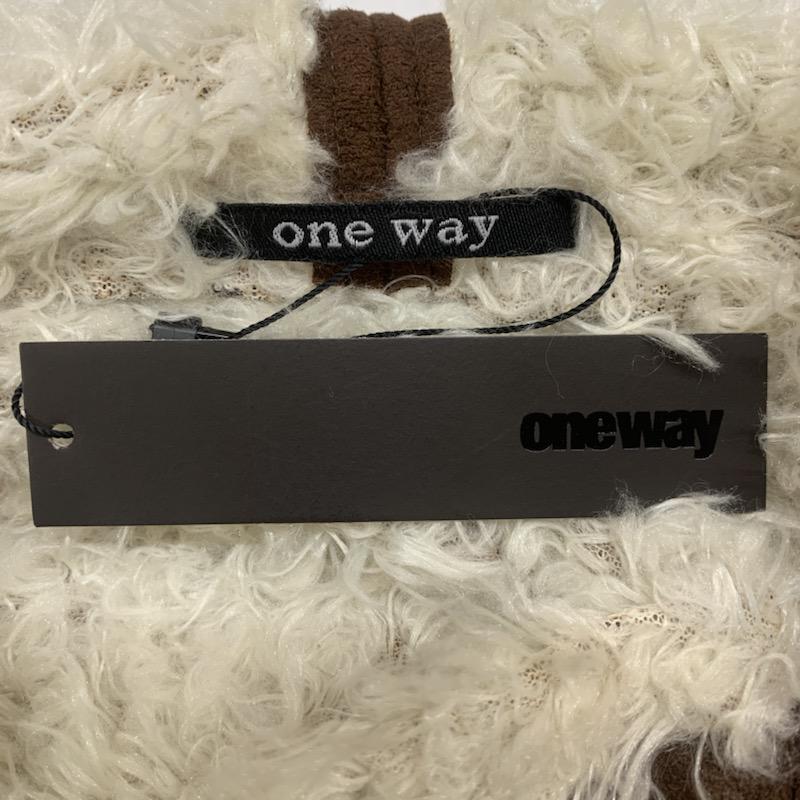 ワンウェイ one way コート コート一般 ダッフルコート タグ付き M 茶 / ブラウン / X 白 / ホワイト / レディース USED 古着 中古 10041170