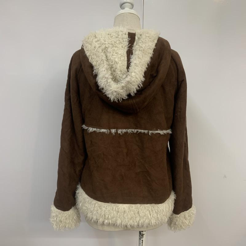 ワンウェイ one way コート コート一般 ダッフルコート タグ付き M 茶 / ブラウン / X 白 / ホワイト / レディース USED 古着 中古 10041170