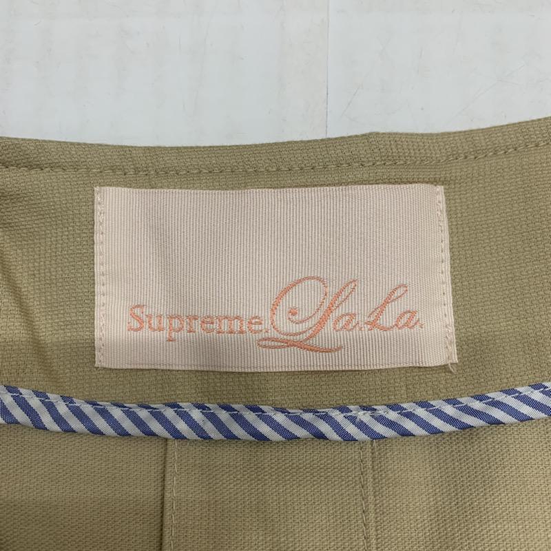 シュープリーム ララ Supreme.La.La ジャケット、上着 ジャケット、ブレザー ノーカラー M 無地 ベージュ / ベージュ / レディース USED 古着 中古 10041173