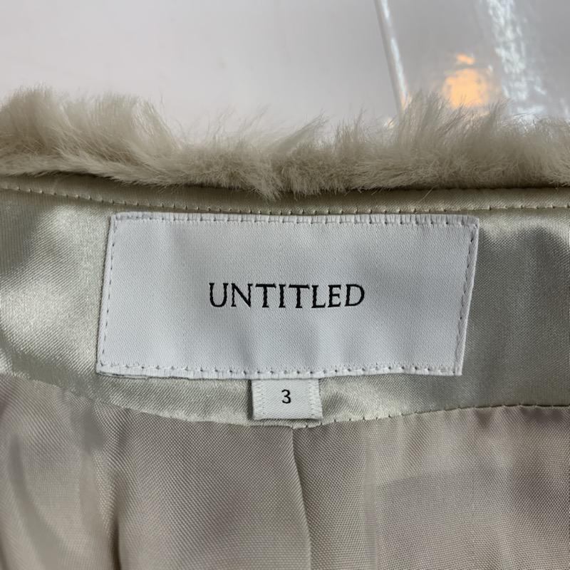 アンタイトル UNTITLED コート 毛皮、ファー ノーカラー 3 無地 灰 / グレー / レディース USED 古着 中古 10041200