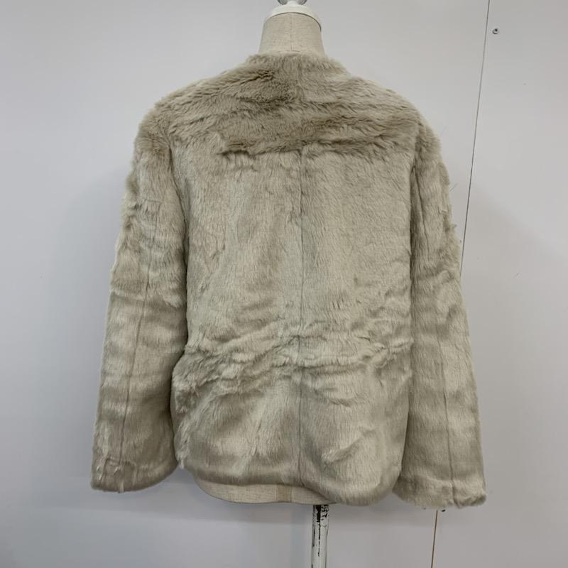アンタイトル UNTITLED コート 毛皮、ファー ノーカラー 3 無地 灰 / グレー / レディース USED 古着 中古 10041200