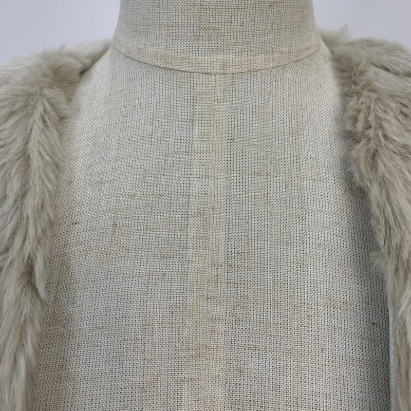 アンタイトル UNTITLED コート 毛皮、ファー ノーカラー 3 無地 灰 / グレー / レディース USED 古着 中古 10041200