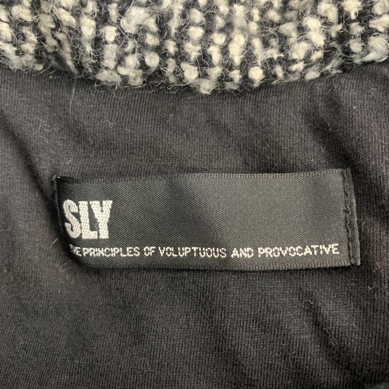 スライ SLY コート コート一般 ツイード 1 無地 黒 / ブラック / X 灰 / グレー / レディース USED 古着 中古 10041206