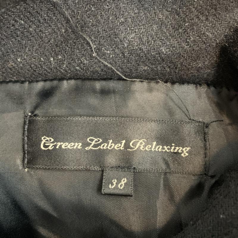 グリーンレーベルリラクシング green label relaxing コート ダウンコート 38 無地 黒 / ブラック / レディース USED 古着 中古 10041209