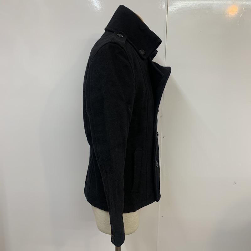 ミッシェル・クラン MICHEL KLEIN コート ピーコート 48 無地 黒 / ブラック / メンズ USED 古着 中古 10041288