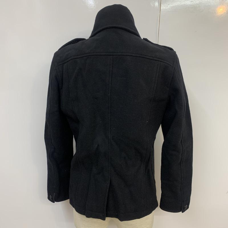 ミッシェル・クラン MICHEL KLEIN コート ピーコート 48 無地 黒 / ブラック / メンズ USED 古着 中古 10041288