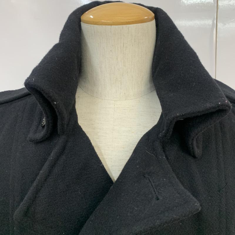 ミッシェル・クラン MICHEL KLEIN コート ピーコート 48 無地 黒 / ブラック / メンズ USED 古着 中古 10041288