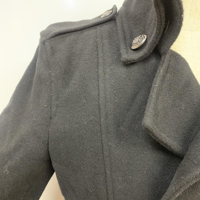 ミッシェル・クラン MICHEL KLEIN コート ピーコート 48 無地 黒 / ブラック / メンズ USED 古着 中古 10041288
