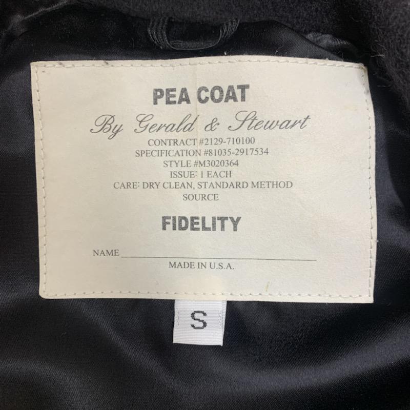 フェデリティー FIDELITY コート ピーコート S 無地 黒 / ブラック / メンズ USED 古着 中古 10041289