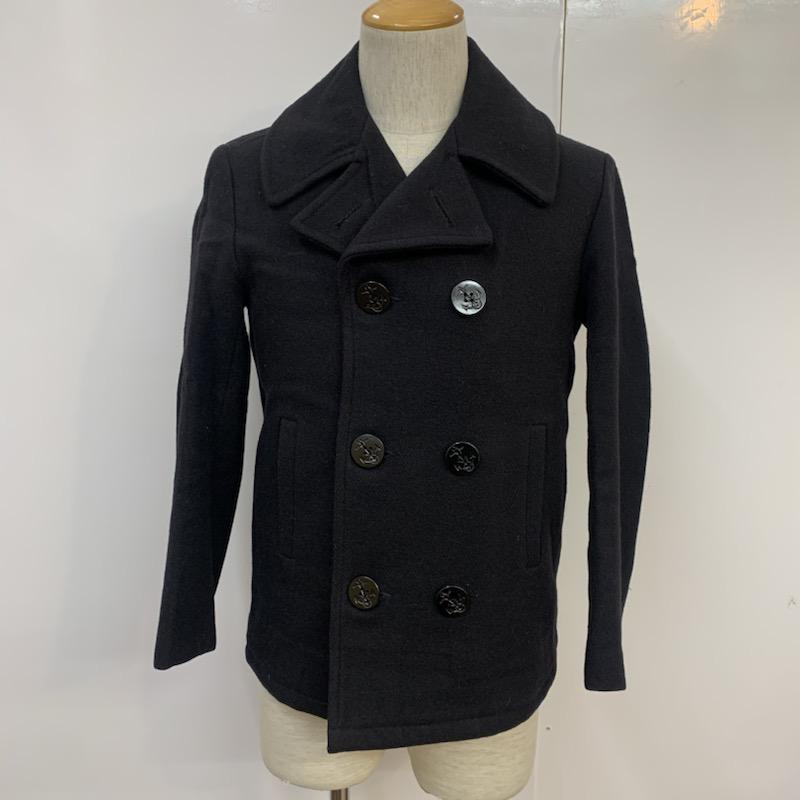 ビームス BEAMS コート ピーコート S 無地 黒 / ブラック / メンズ USED 古着 中古 10041291