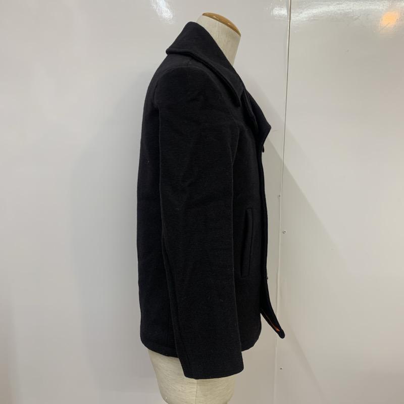 ビームス BEAMS コート ピーコート S 無地 黒 / ブラック / メンズ USED 古着 中古 10041291