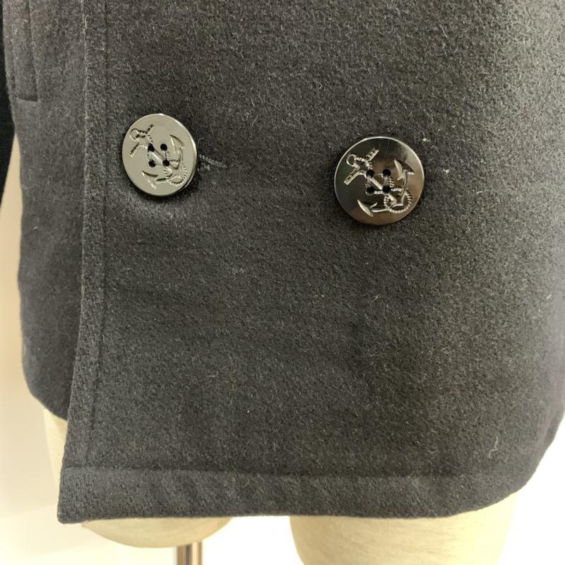 ビームス BEAMS コート ピーコート S 無地 黒 / ブラック / メンズ USED 古着 中古 10041291