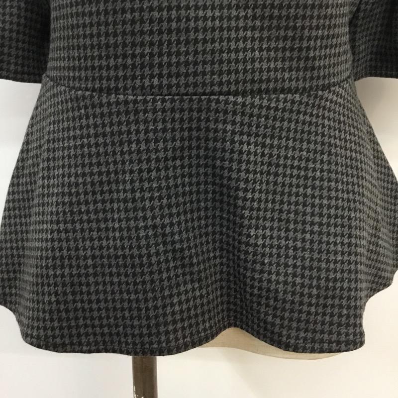 セシルマクビー CECIL McBEE カットソー 半袖 M  黒 / ブラック / X 灰 / グレー /  レディース USED 古着 中古 10041374