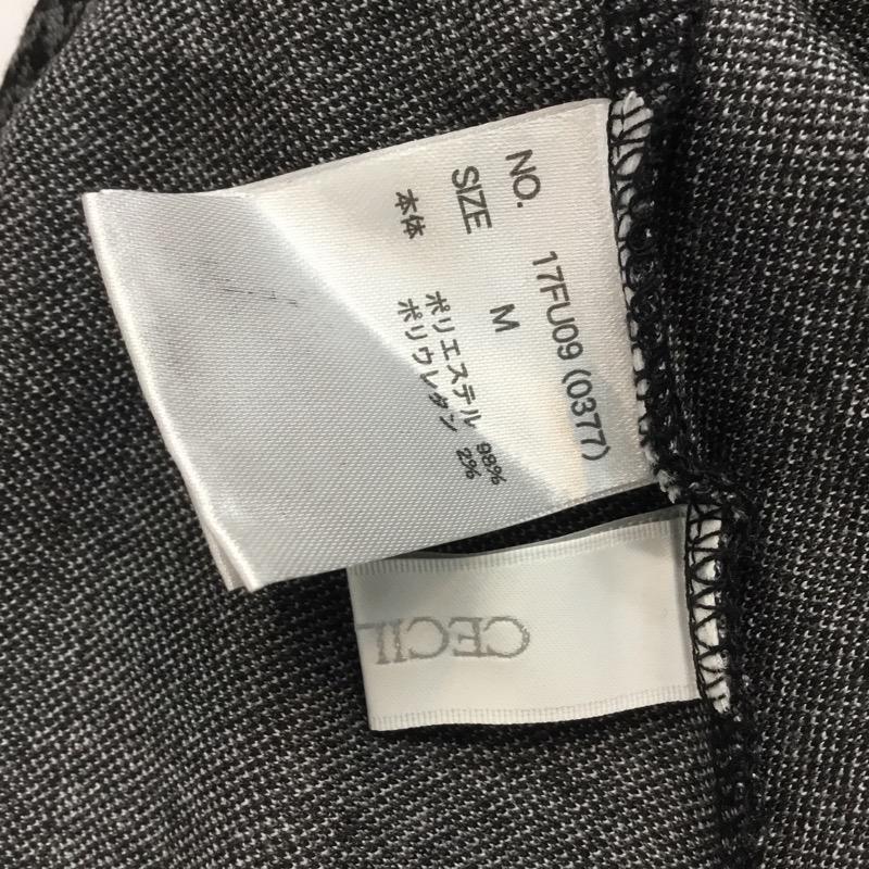 セシルマクビー CECIL McBEE カットソー 半袖 M  黒 / ブラック / X 灰 / グレー /  レディース USED 古着 中古 10041374