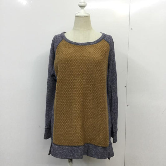 コーエン coen カットソー 長袖 M  茶 / ブラウン / X 青 / ブルー /  レディース USED 古着 中古 10041387