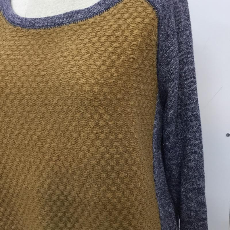 コーエン coen カットソー 長袖 M  茶 / ブラウン / X 青 / ブルー /  レディース USED 古着 中古 10041387