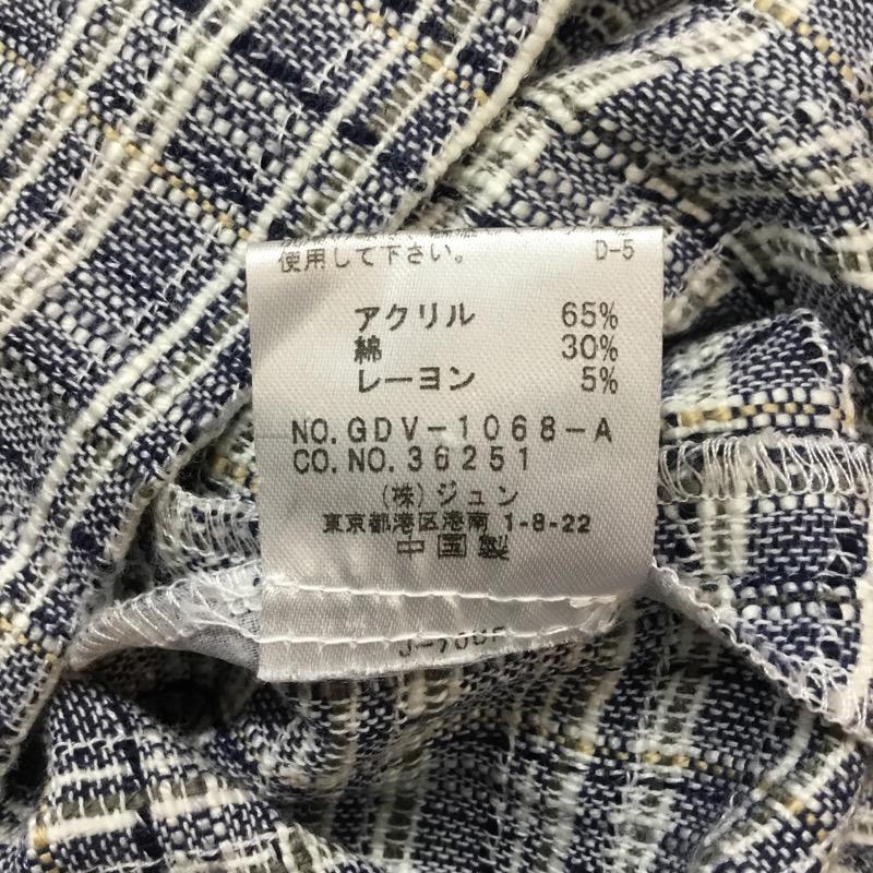 ロペピクニック ROPE' PICNIC ジャケット、上着 ジャケット、ブレザー テーラードジャケット チェック 36 白 / ホワイト / X 紺 / ネイビー / レディース USED 古着 中古 10041391