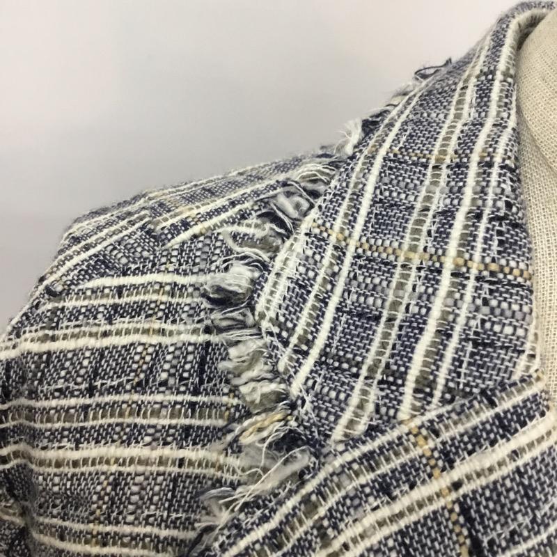 ロペピクニック ROPE' PICNIC ジャケット、上着 ジャケット、ブレザー テーラードジャケット チェック 36 白 / ホワイト / X 紺 / ネイビー / レディース USED 古着 中古 10041391