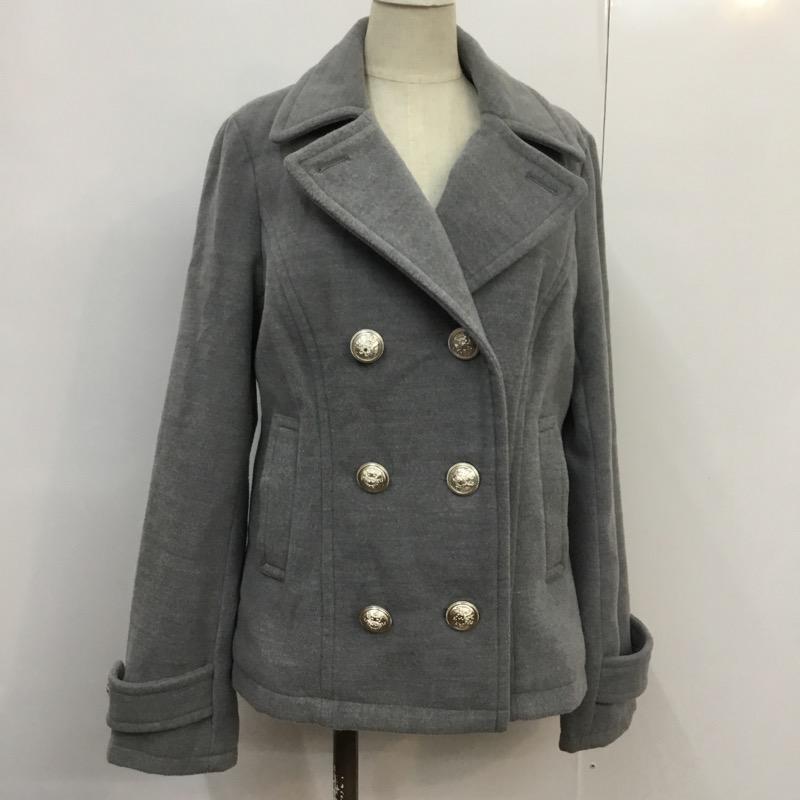 イング INGNI コート ピーコート M 無地 灰 / グレー / レディース USED 古着 中古 10041392