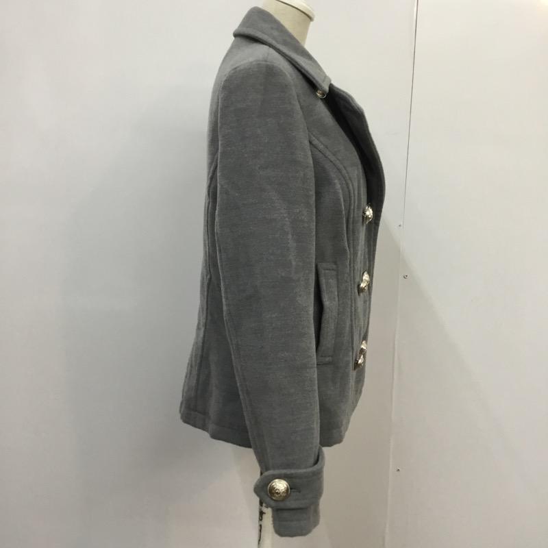 イング INGNI コート ピーコート M 無地 灰 / グレー / レディース USED 古着 中古 10041392